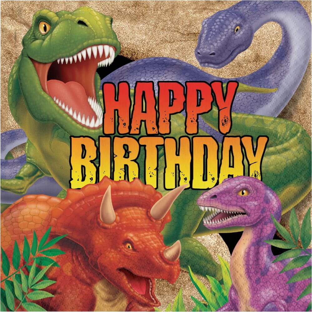 Birthday Dino Blast, Luncheon Napkins 3ply 