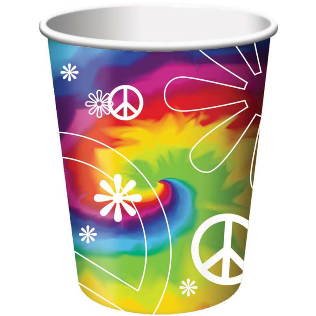 Tie Dye Fun, Ppaer Cups 9oz 8ct 