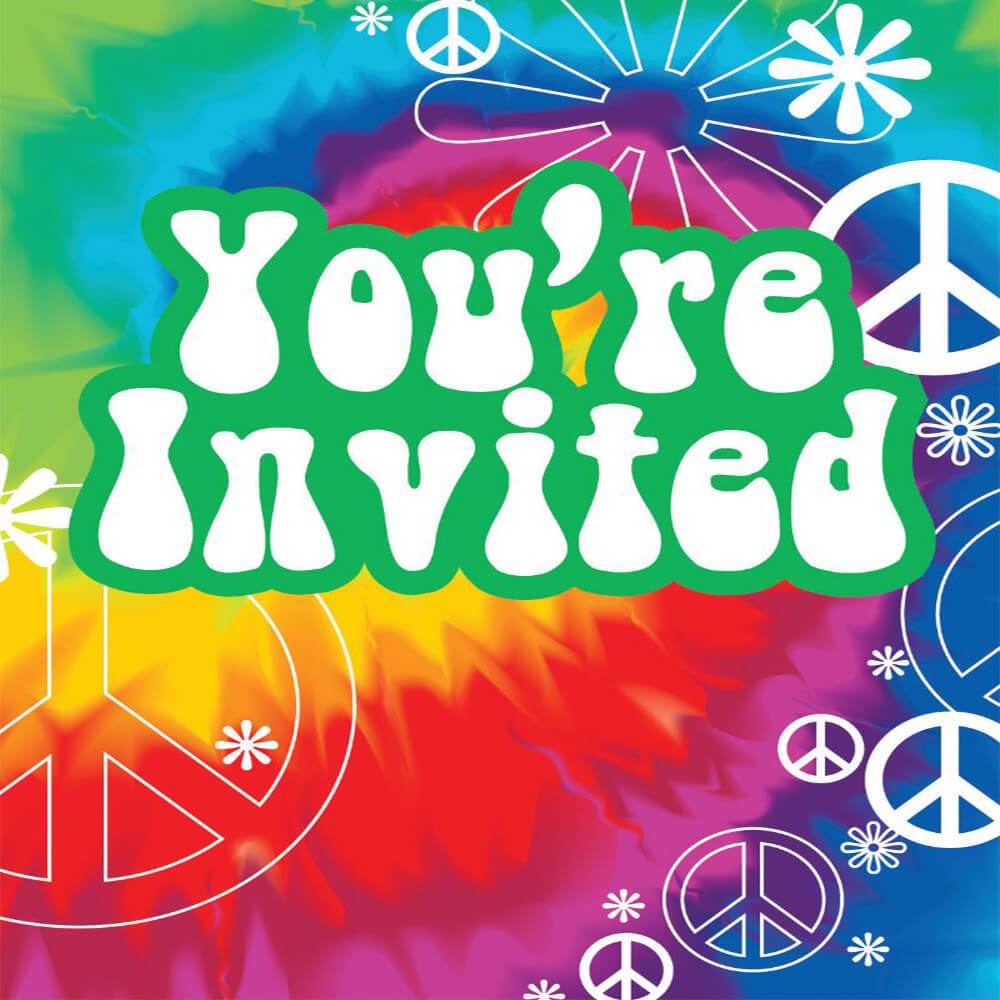 Tie Dye Fun, Invitations 8ct 