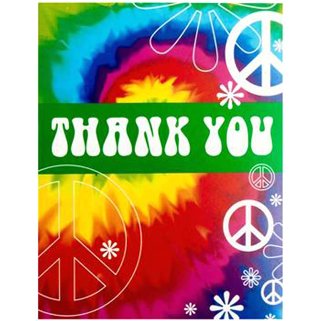 Tie Dye Fun Thank You Notes