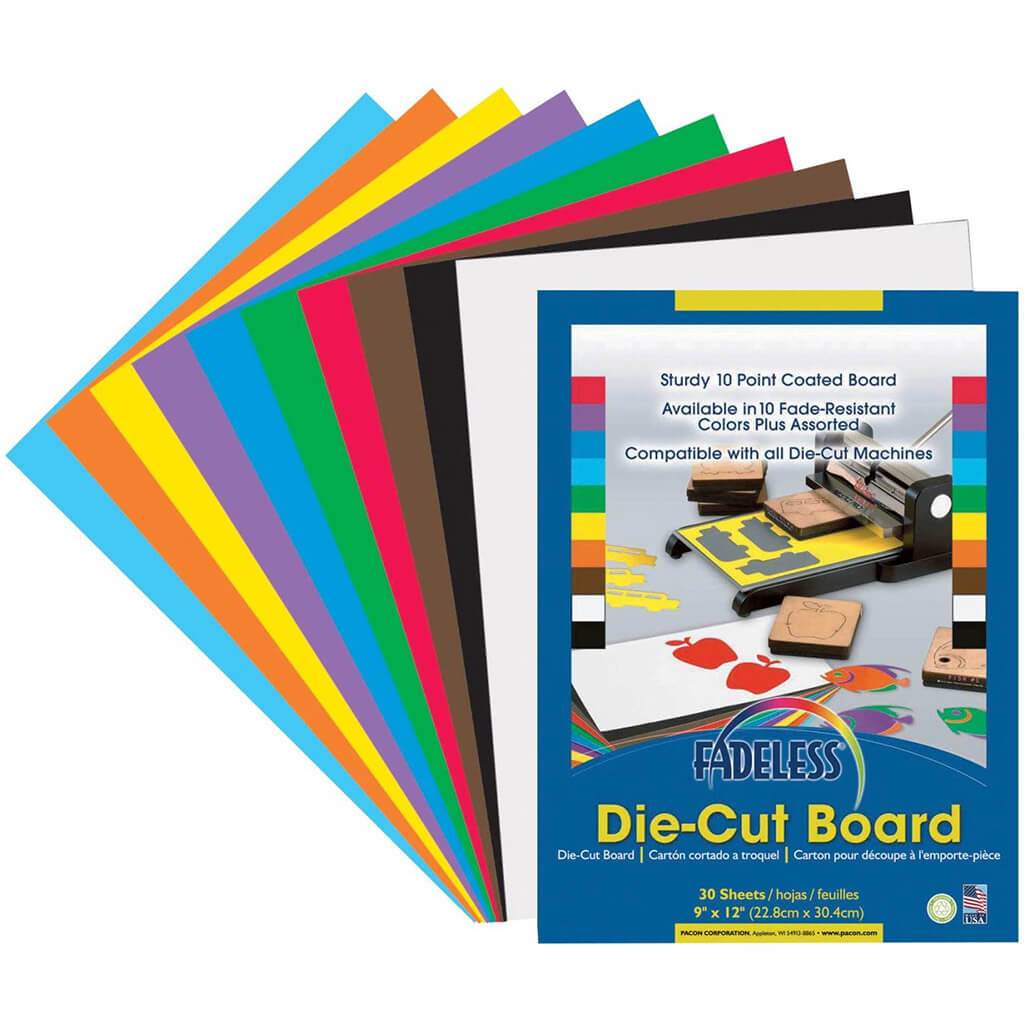 Fadeless Die-Cut Board Assorted 30 Sheets 9in x 12in