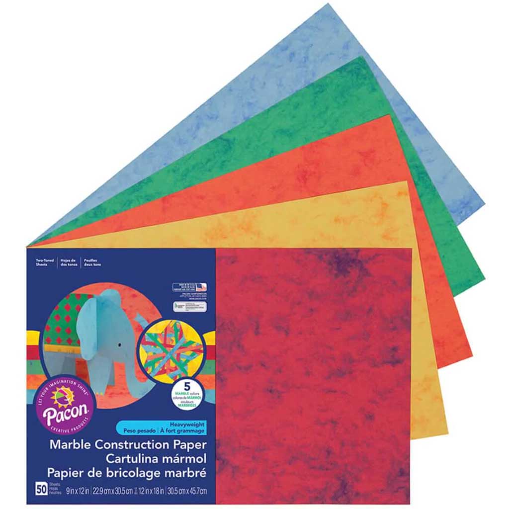 Marble Construction Paper Pad 12in x 18in