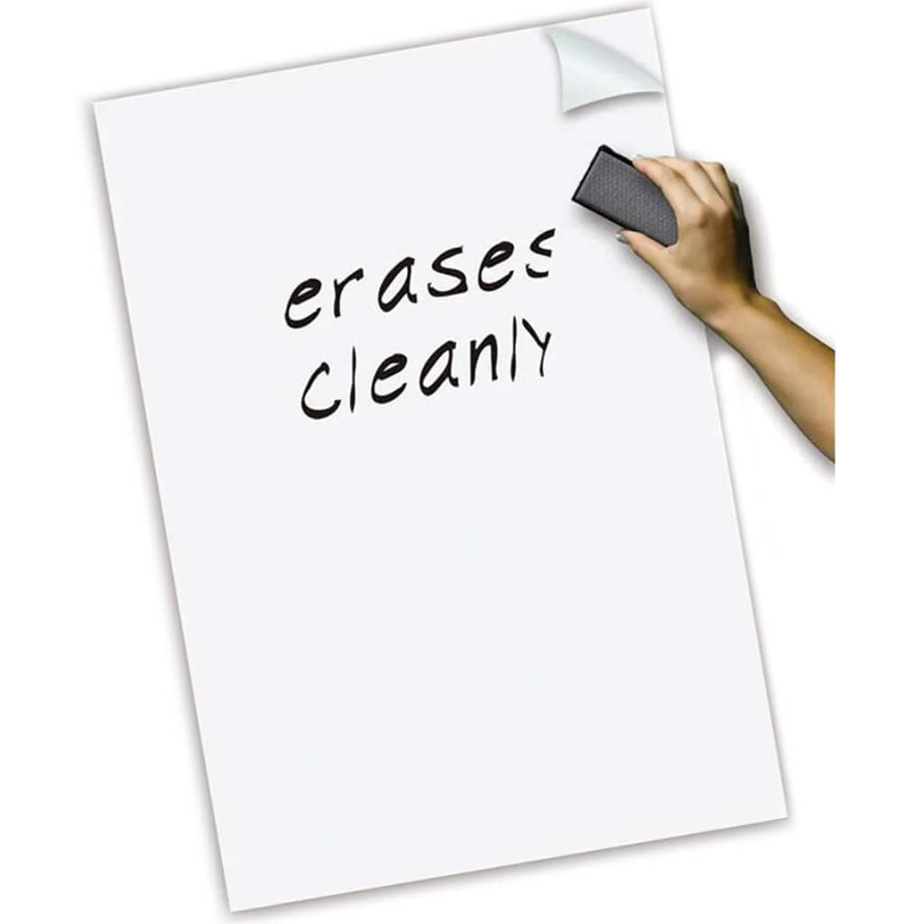 Dry Erase Sheets Self Adhesive 17in x 24in White