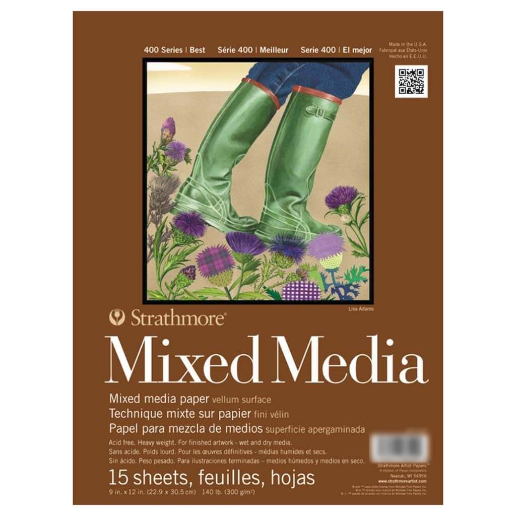 Mixed Media Pad 15sheets 9in X 12in