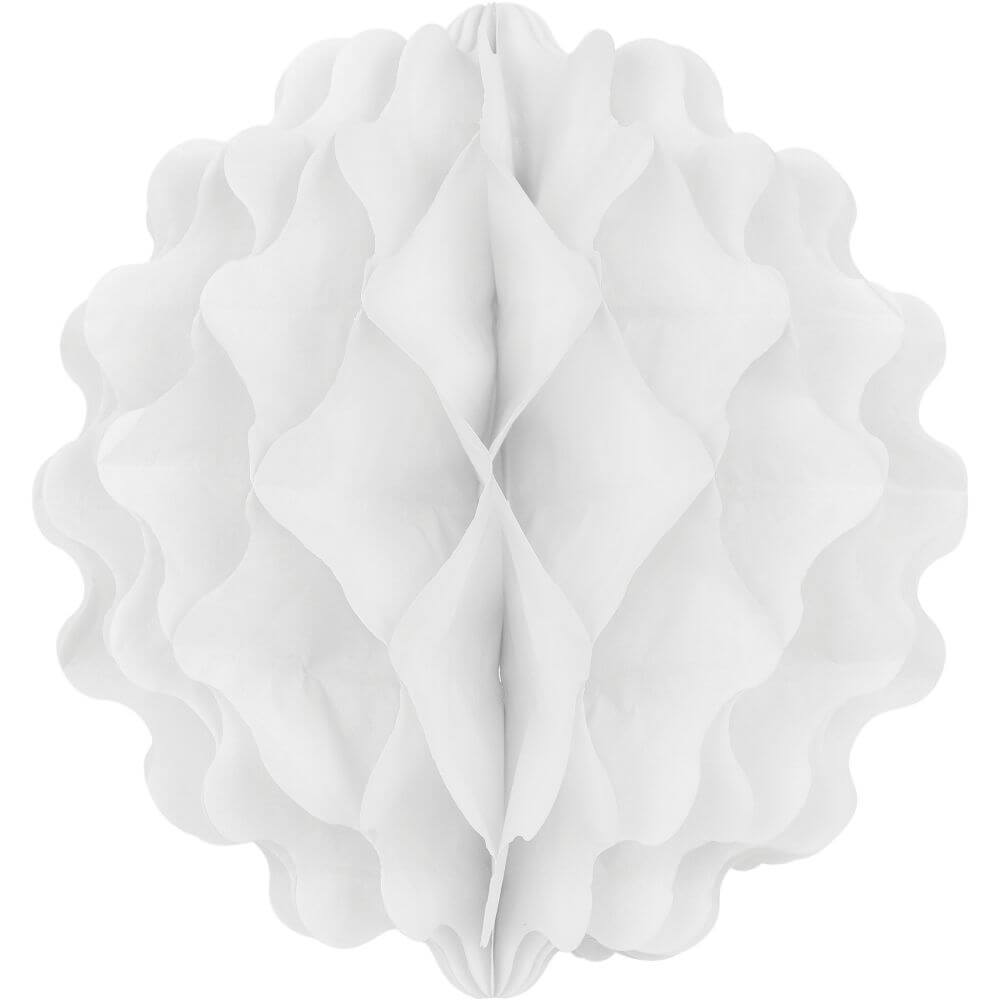 Paper Decor Ball 8in, White 