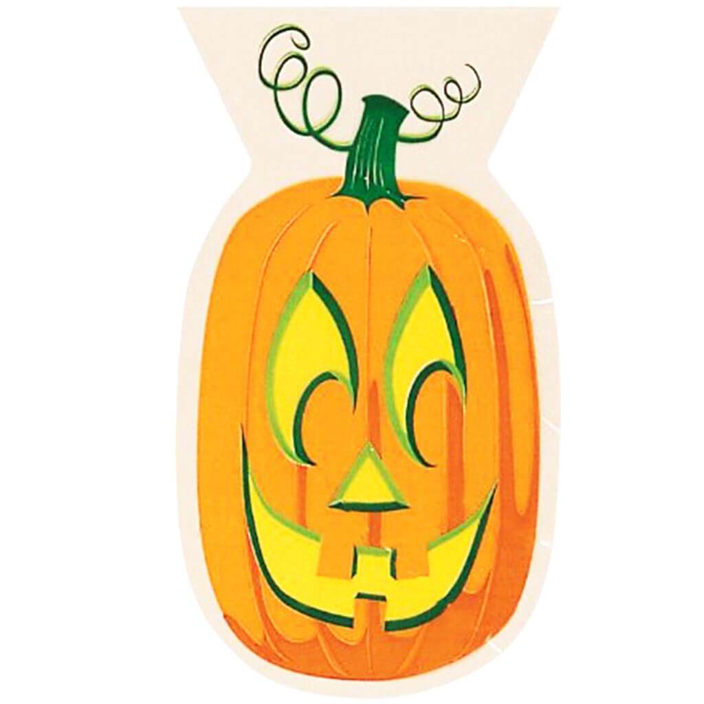 Pumpkin Shaped Cellophane Bags