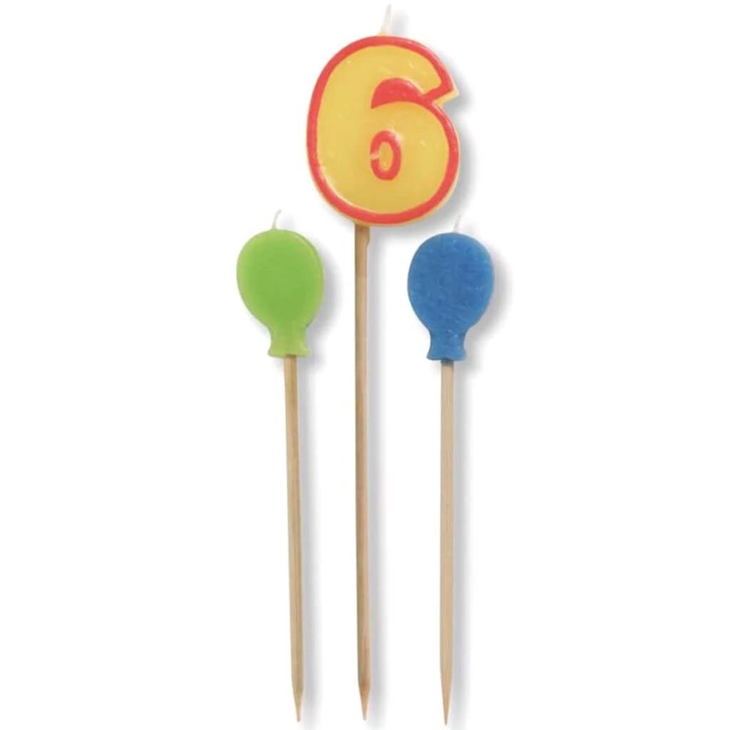 Candle Sets 6 Number Plus Pick 