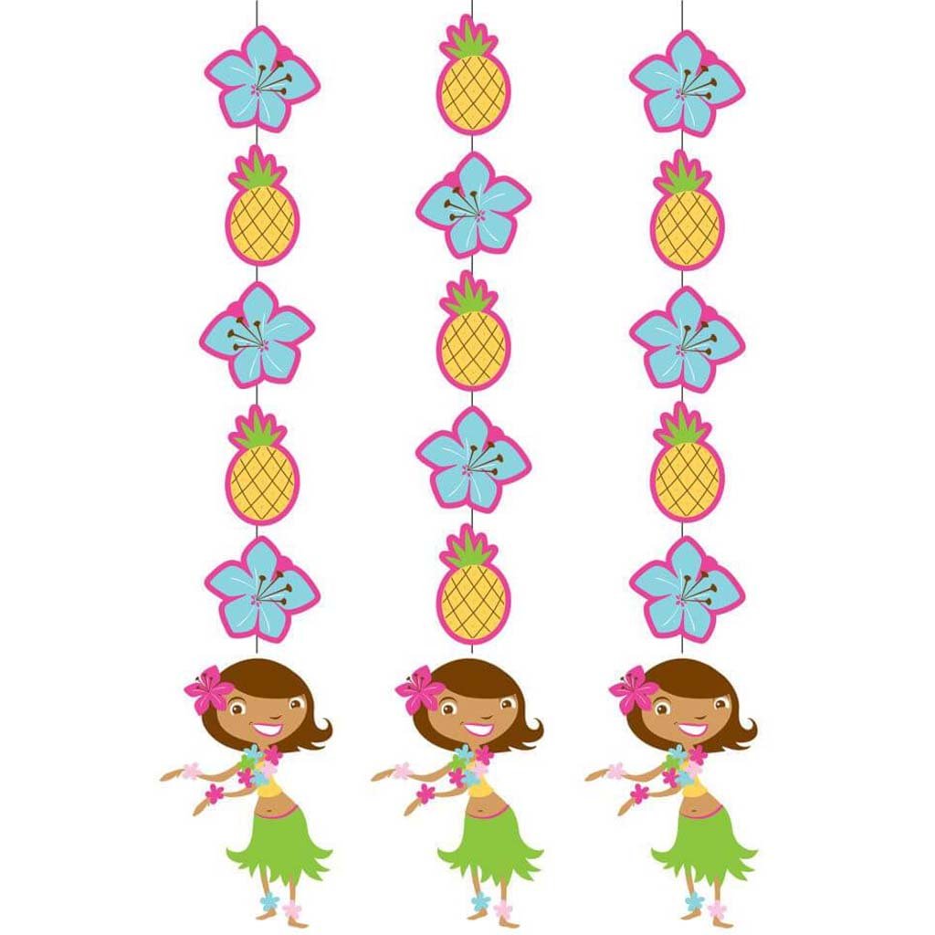 Pink Luau Fun, Cutouts Hanging 