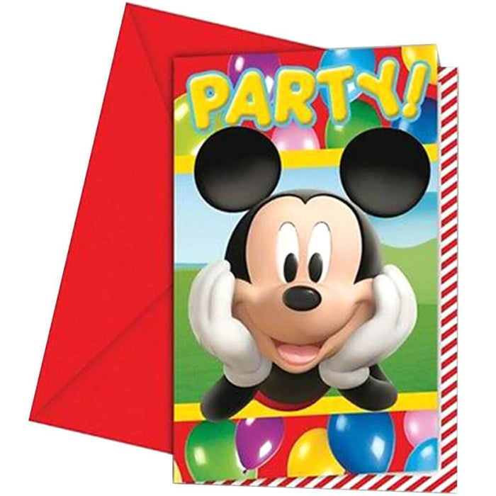Mickey Mouse Invitation & Envelopes, 6ct