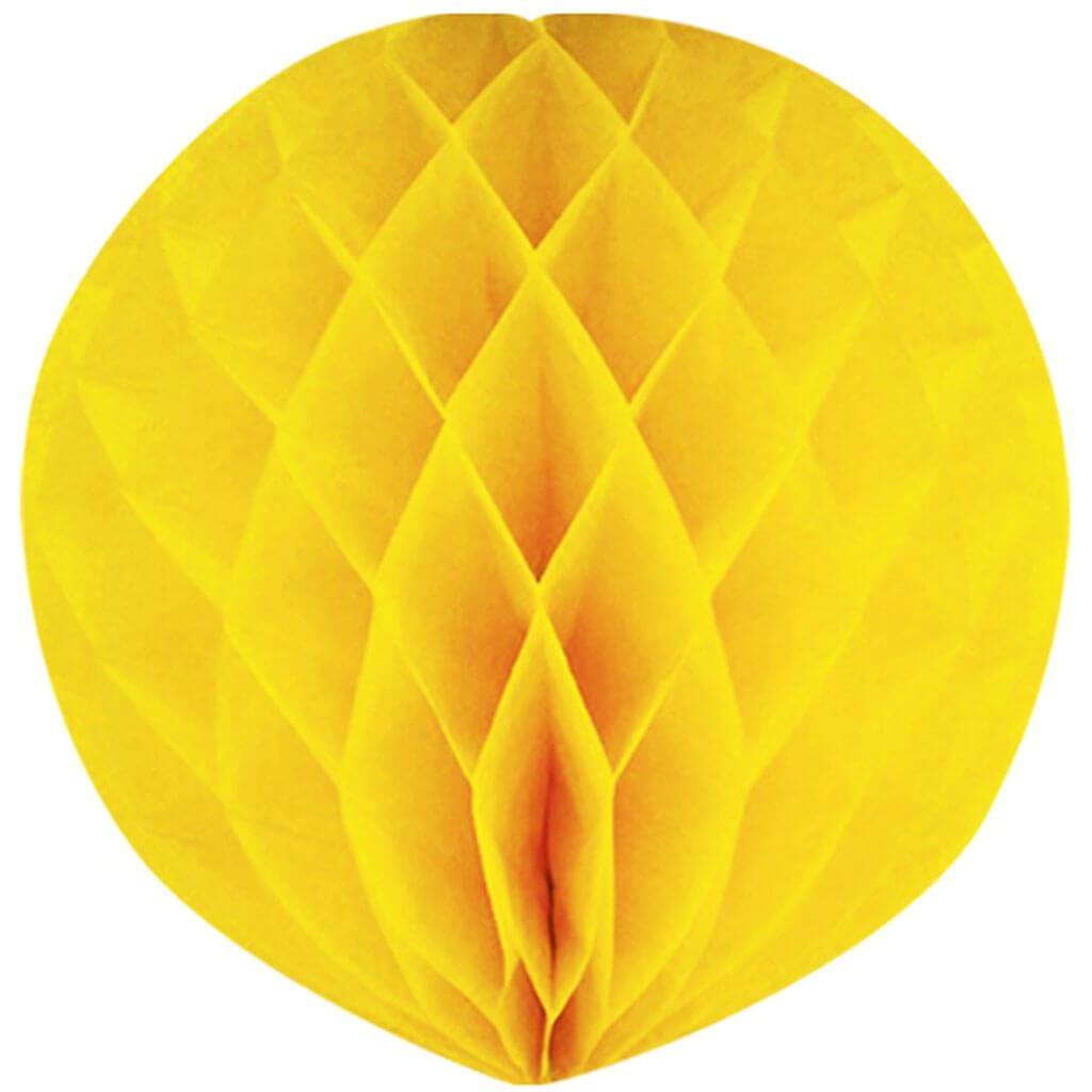 Paper Honeycomb Decor Ball 12in Yellow