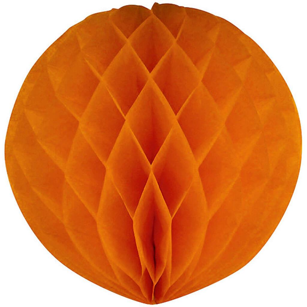 Paper Honeycomb Decor Ball 12in Orange