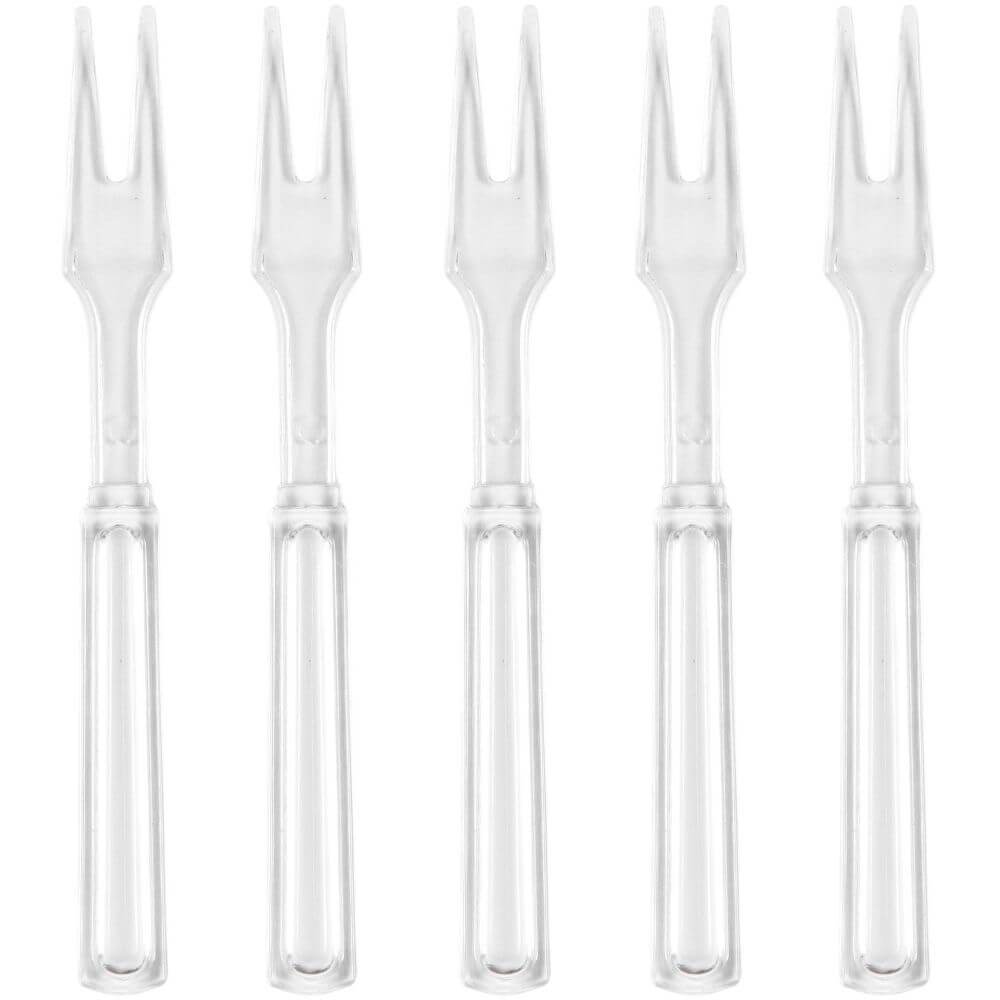 Cocktail Forks Clear 30ct, Party Picks 