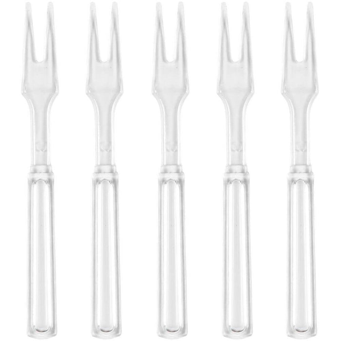 Cocktail Forks Clear 30ct, Party Picks 
