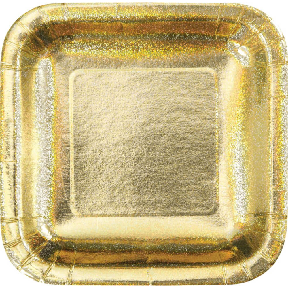 Glitz Gold Dinner Plates 9in 8ct 