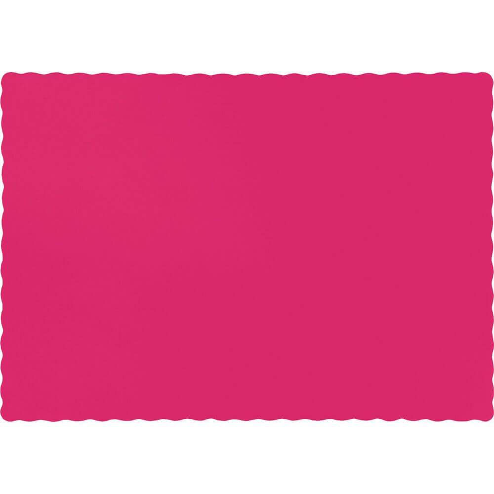 Paper Placemats 50ct, Hot Magenta 