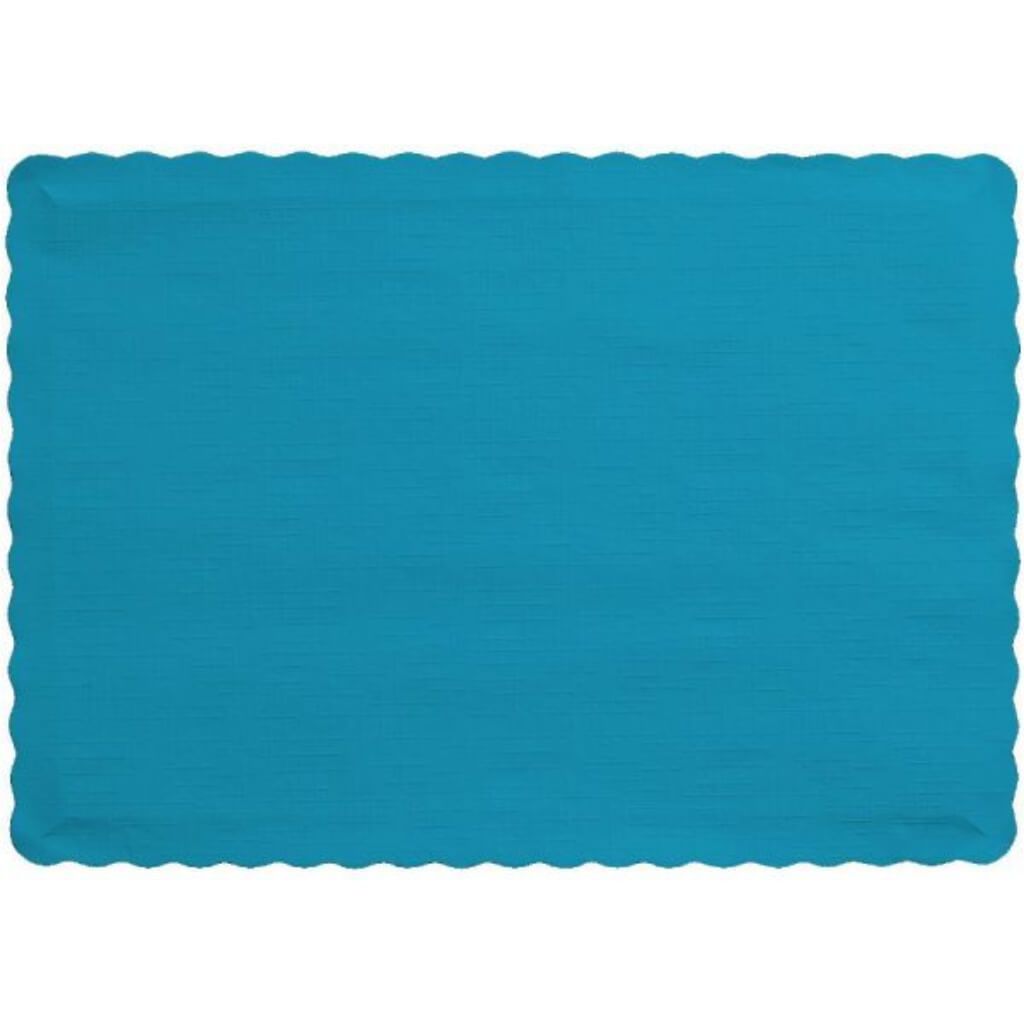 Paper Placemats 50ct, Turquoise 