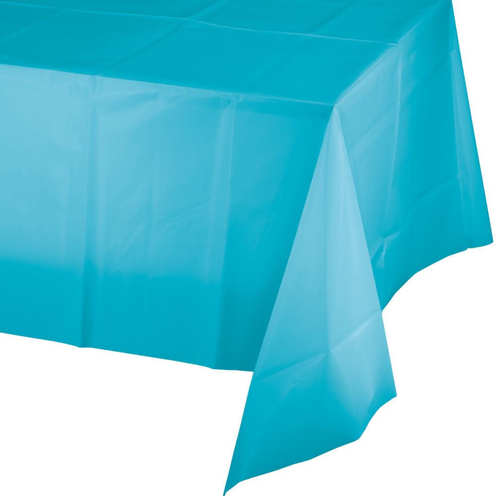 Plastic Tablecover Bermuda Blue 54X108In 