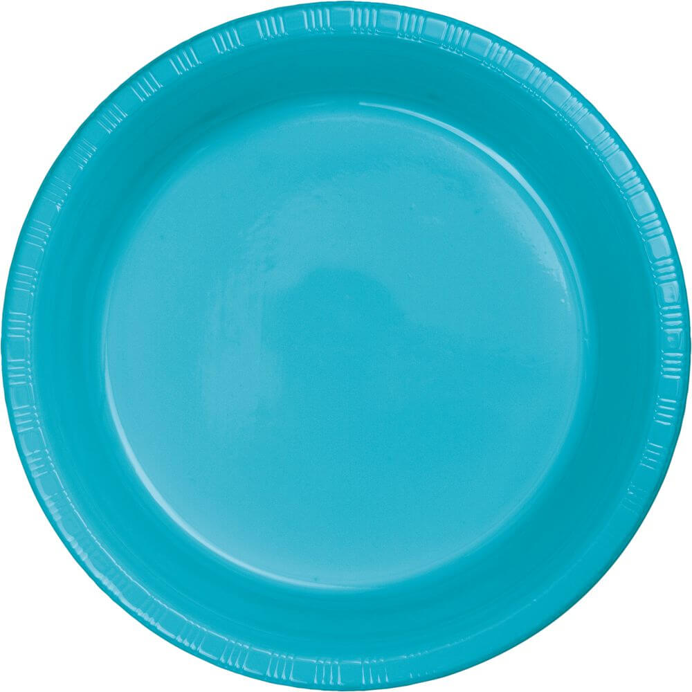 Bermuda Blue Plastic Lunch Plates 7in 20ct 