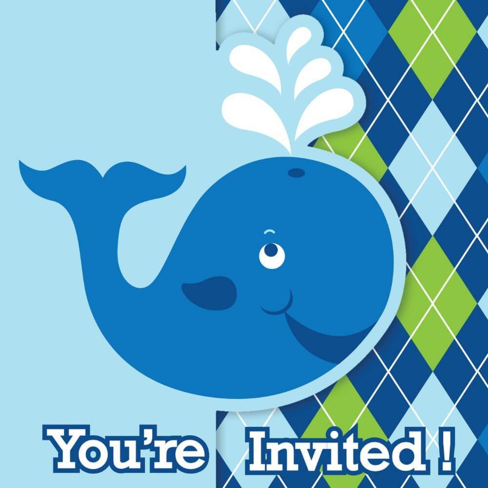 Ocean Preppy Boy, Invitations 8ct 