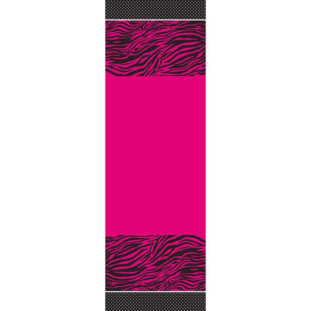 Plastic Tablecover Pink Zebra Boutique 54X108In 