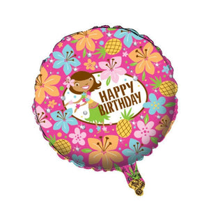 Pink Luau Fun Happy Birthday, Foil Balloon