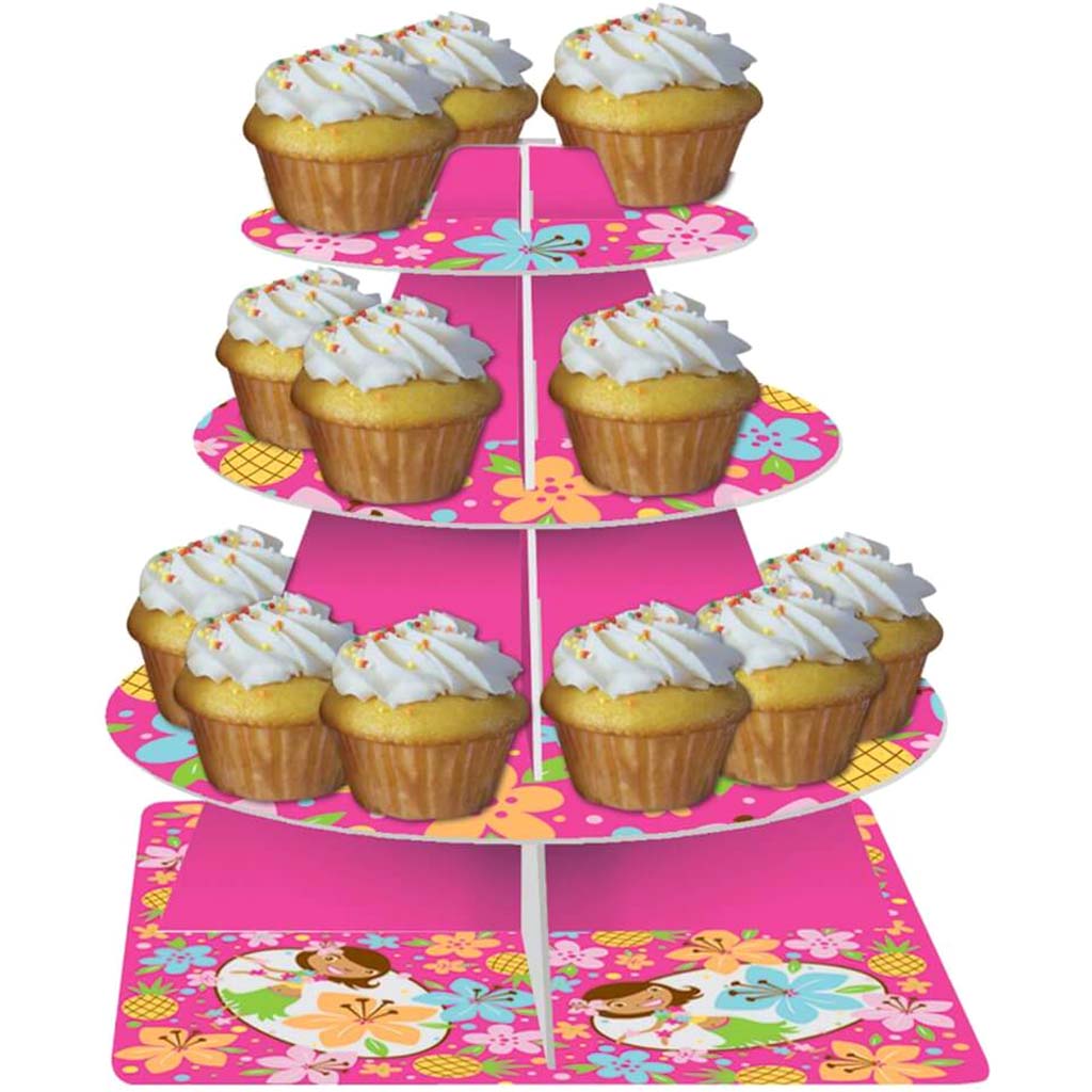 Hula Girl Luau Tiered, Cupcake Stand 