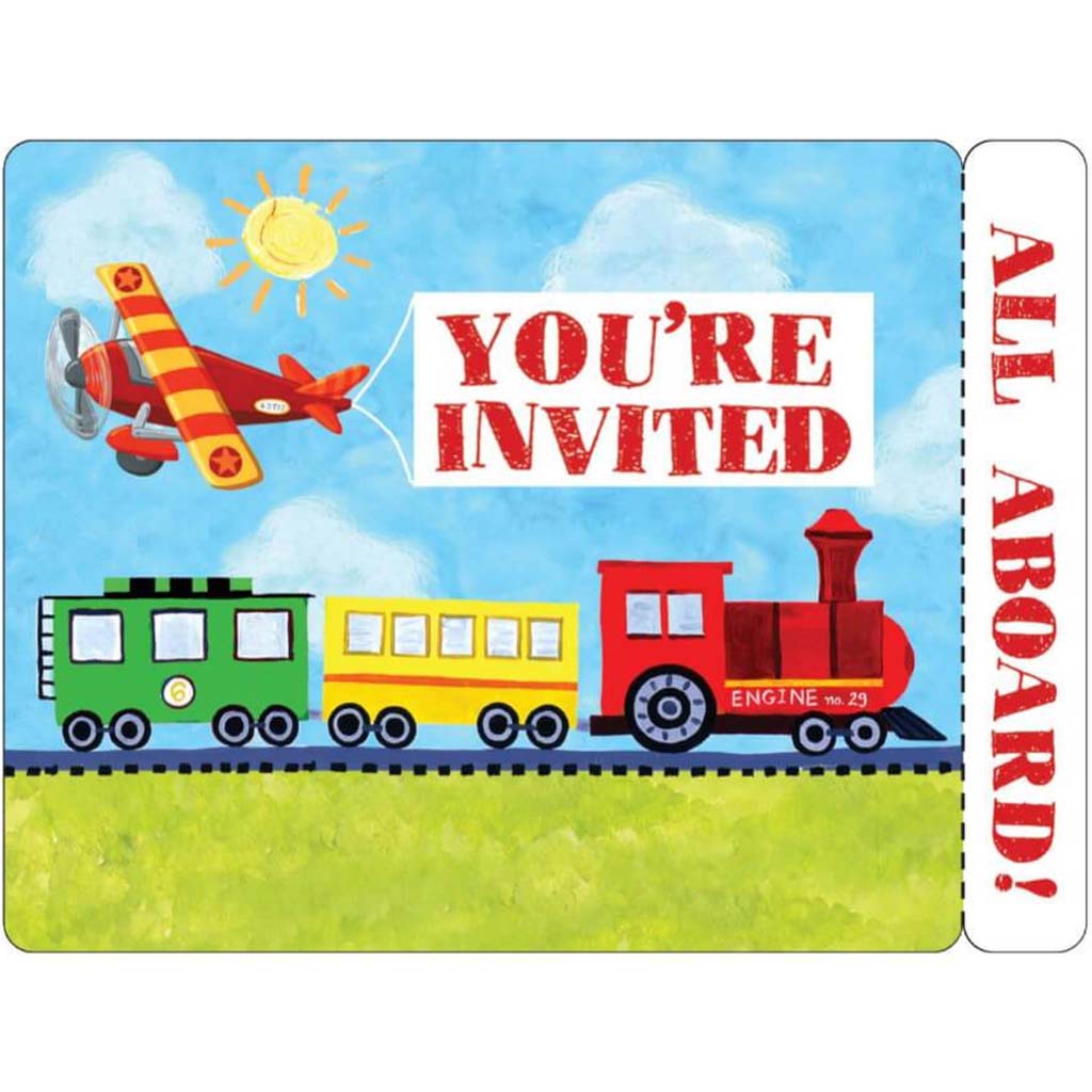 All Aboard, Invitations 8ct 