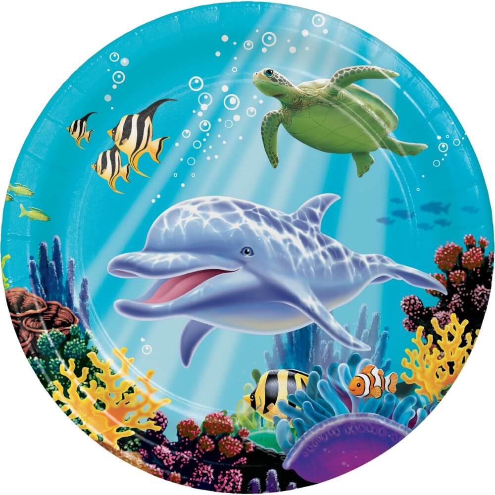 Ocean Party, Dinner Plates 9in 8ct 