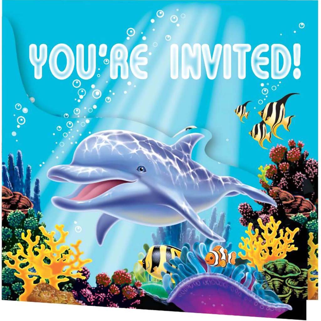 Ocean Party, Invitations 8ct 