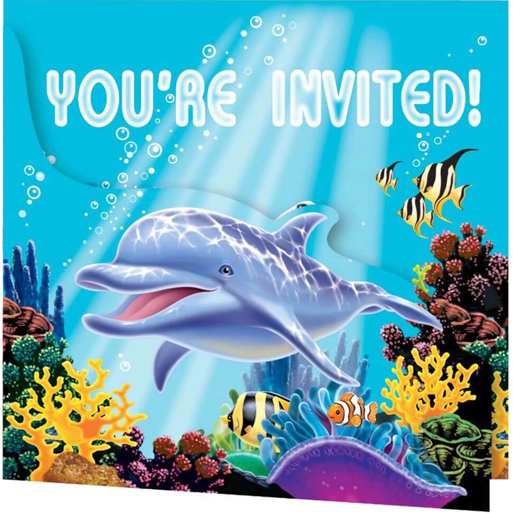 Ocean Party, Invitations 8ct 