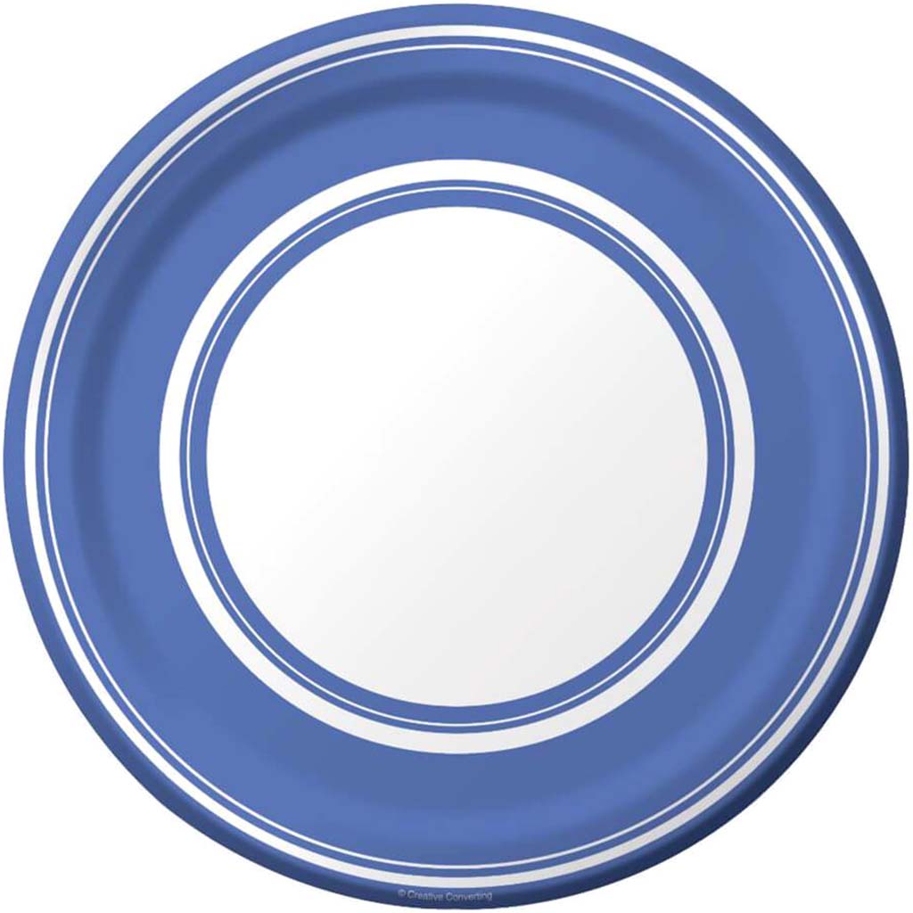 True Blue Stripe, Dinner Round Plates 10in 