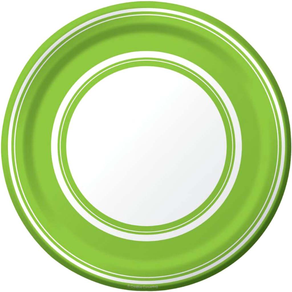 Stripe Banquet Plates 10.25in, Fresh Lime 