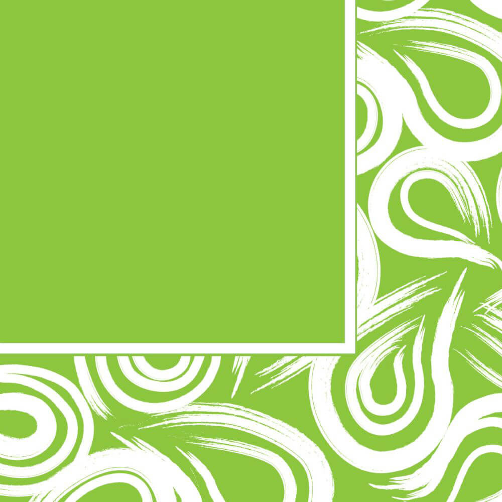 Fresh Lime Swirl Luncheon Napkins 3ply 