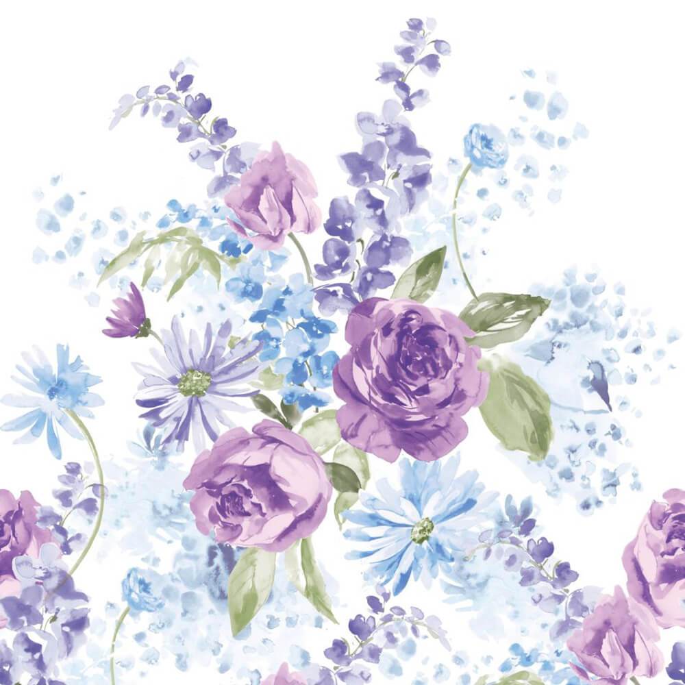 Plastic Tablecover Lilac Blossoms 54X108In 