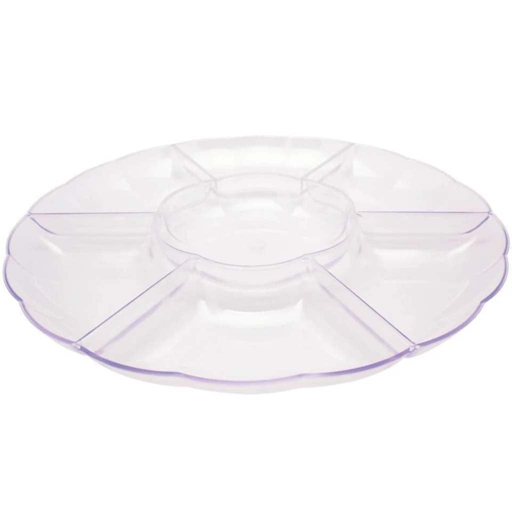 6 Compartment Tray 16in, Clear 