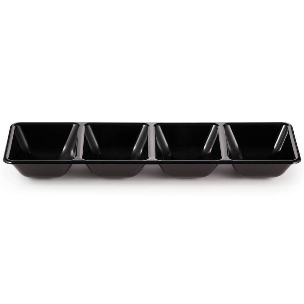 4 Compartment Tray 16in, Black Velvet 