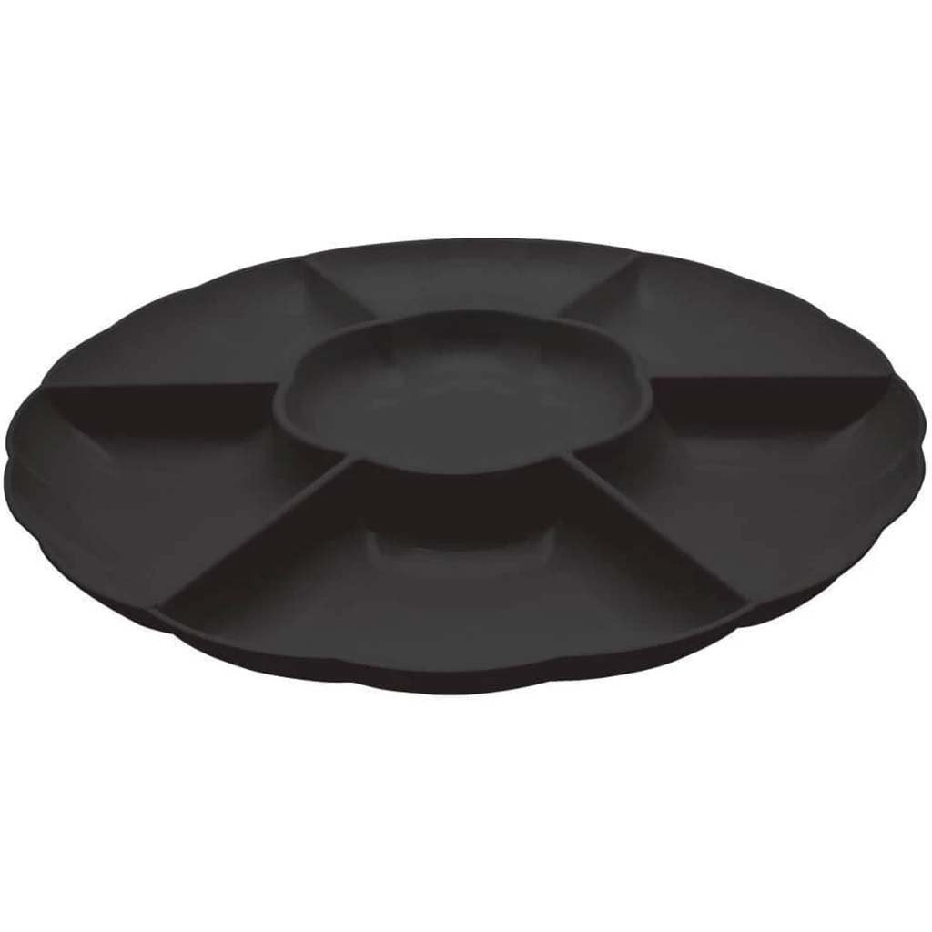 6 Compartment Tray 16in, Black 