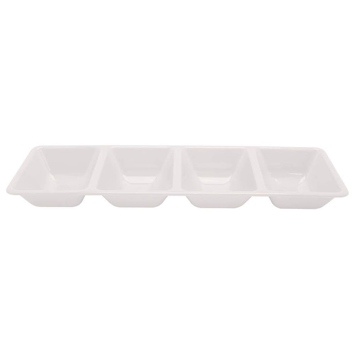 4 Compartment Tray 16in, White 