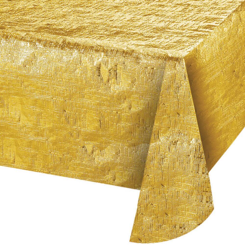 Gold Metallic Tablecover 54in x 108in 