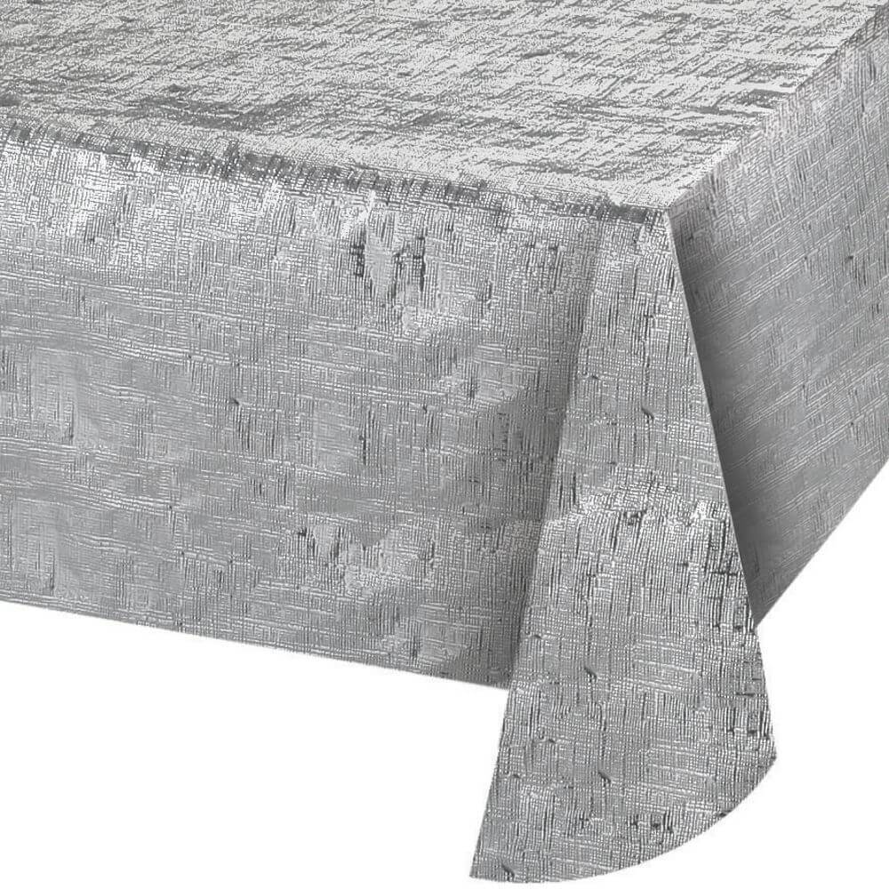 Silver Metallic Tablecover 54in x 108in 