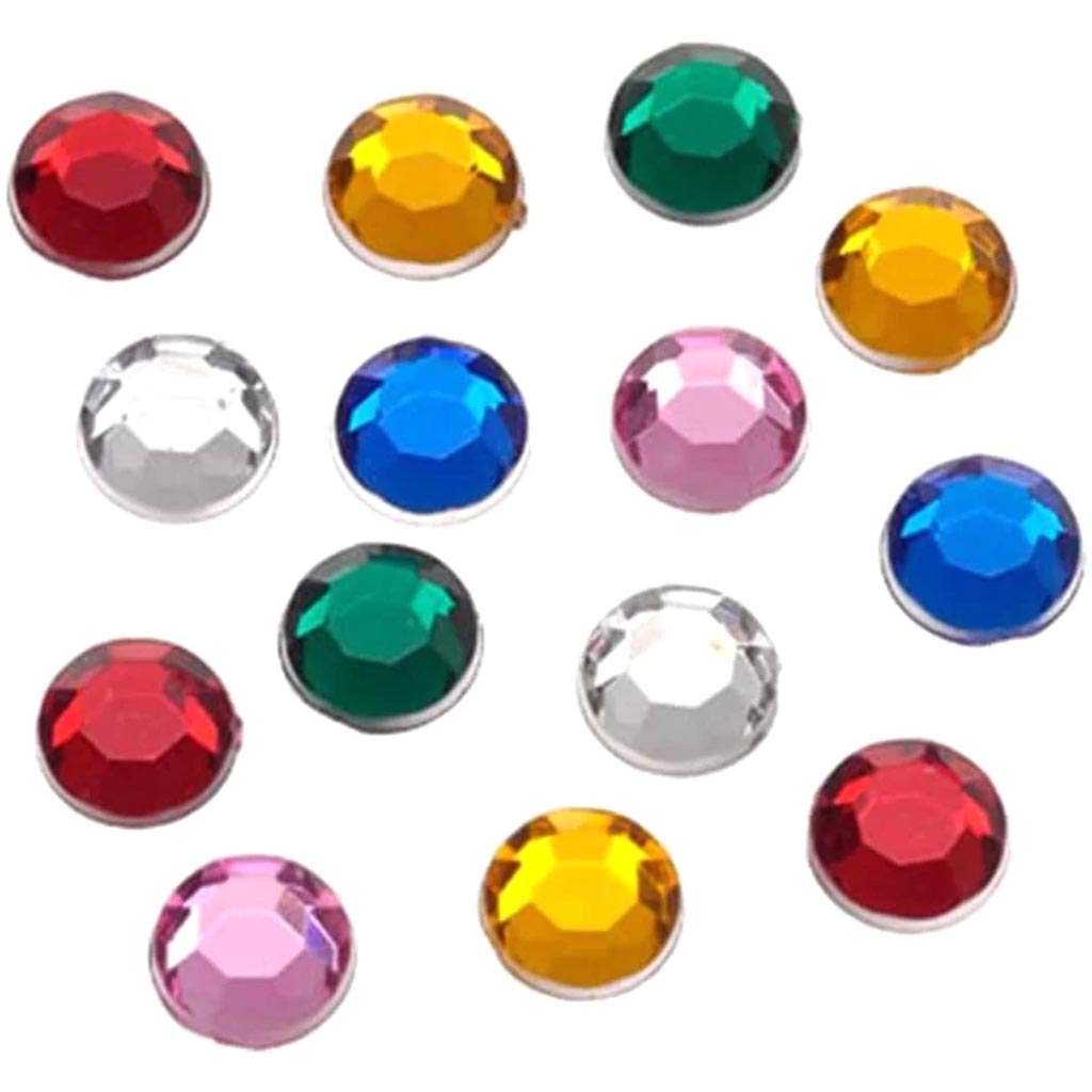 Rhinestones Assorted Colors Round 7mm 