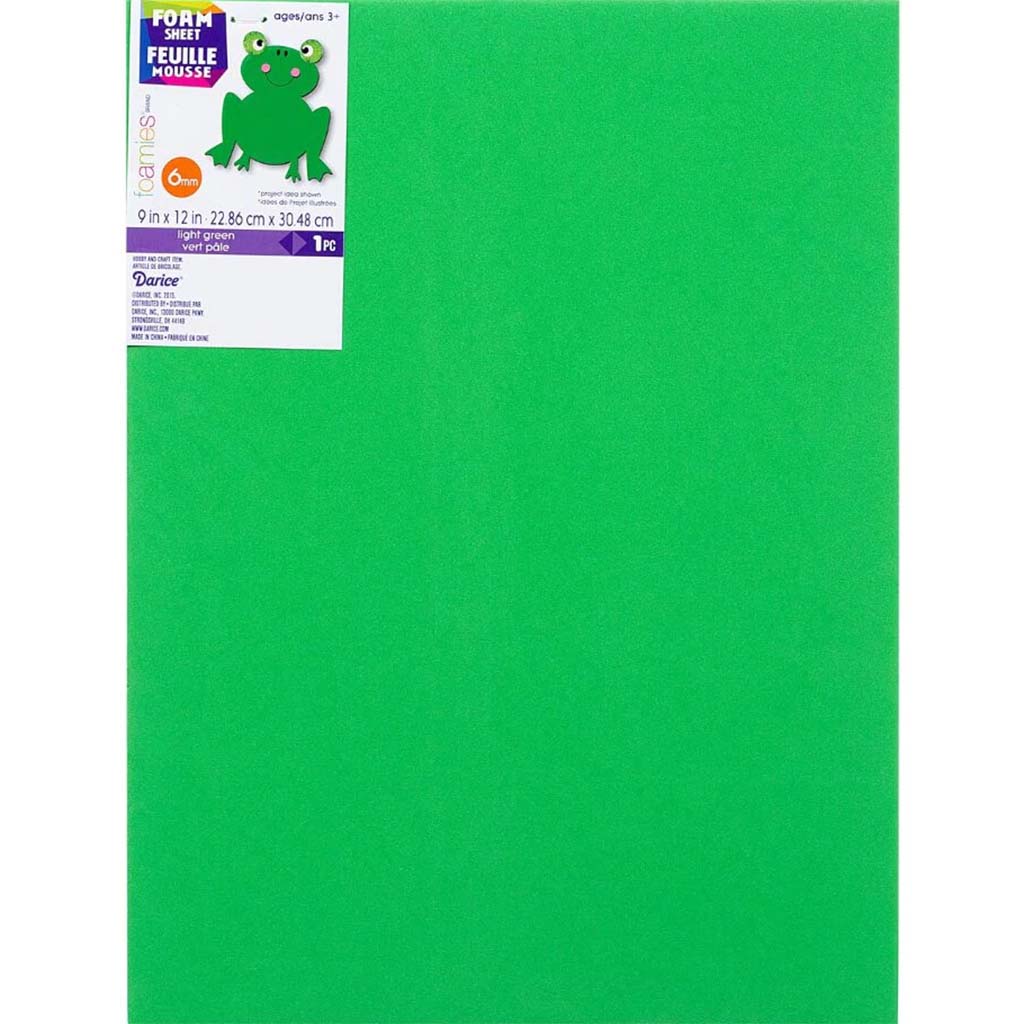 FOAM SHEET GREEN 9X12 6MM 