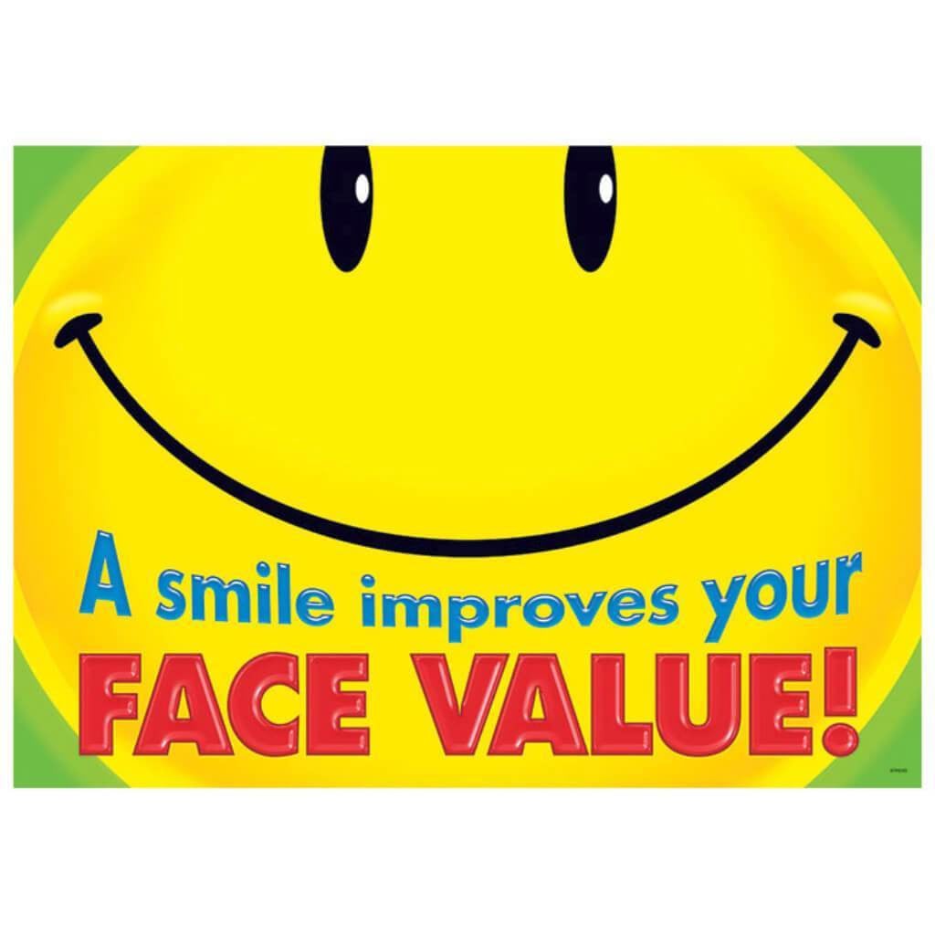 A Smile Improves Your Face Poster 