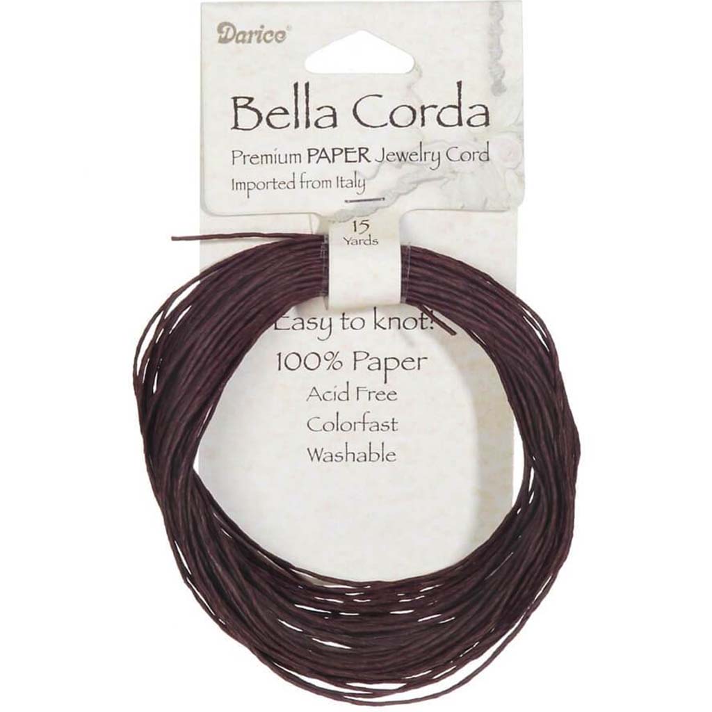 CORD PAPER BELLA BROWN 1MM 15YD 