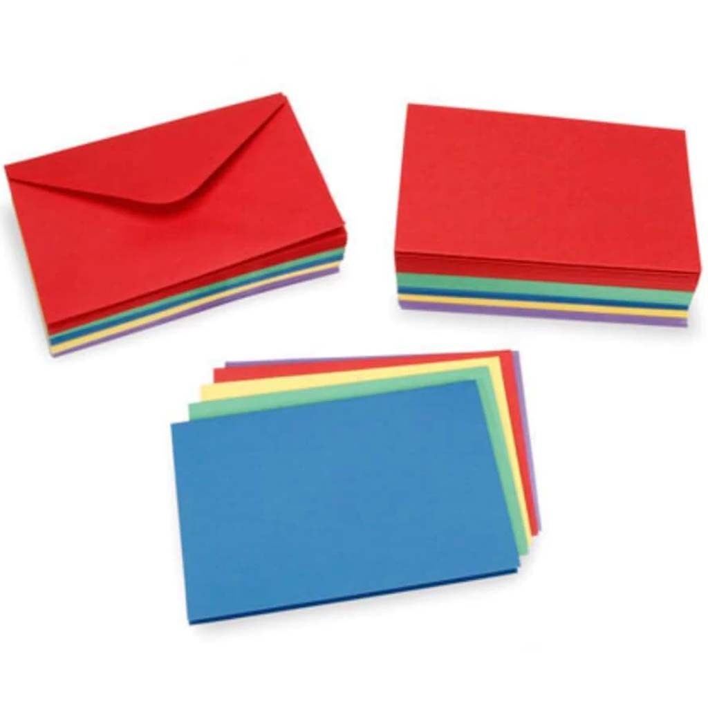 CARDS &amp; ENVELOPES PRIMARY COLORS 4X6 