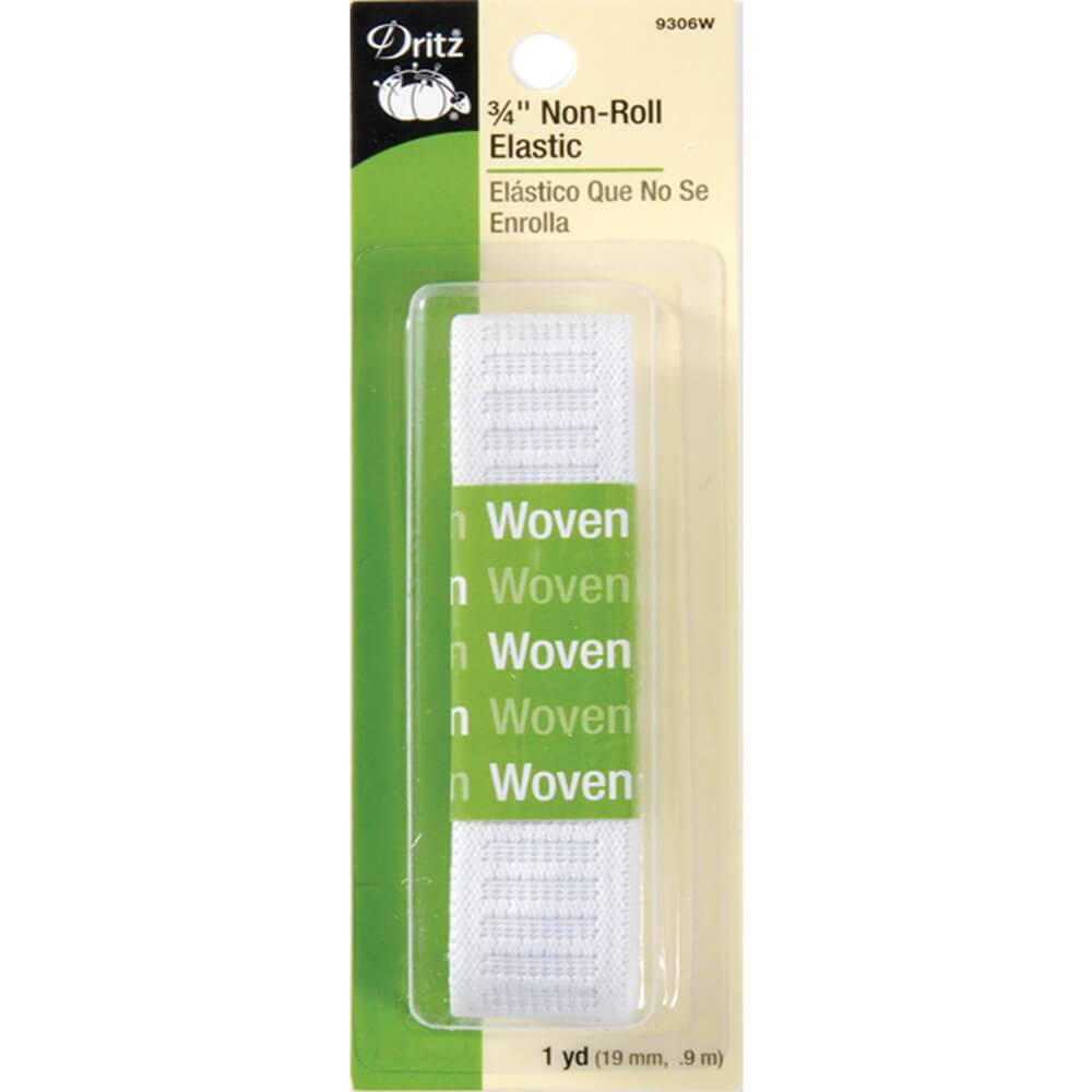 Dritz Non-Roll Elastic White 3/4 Inch X 1 Yard 