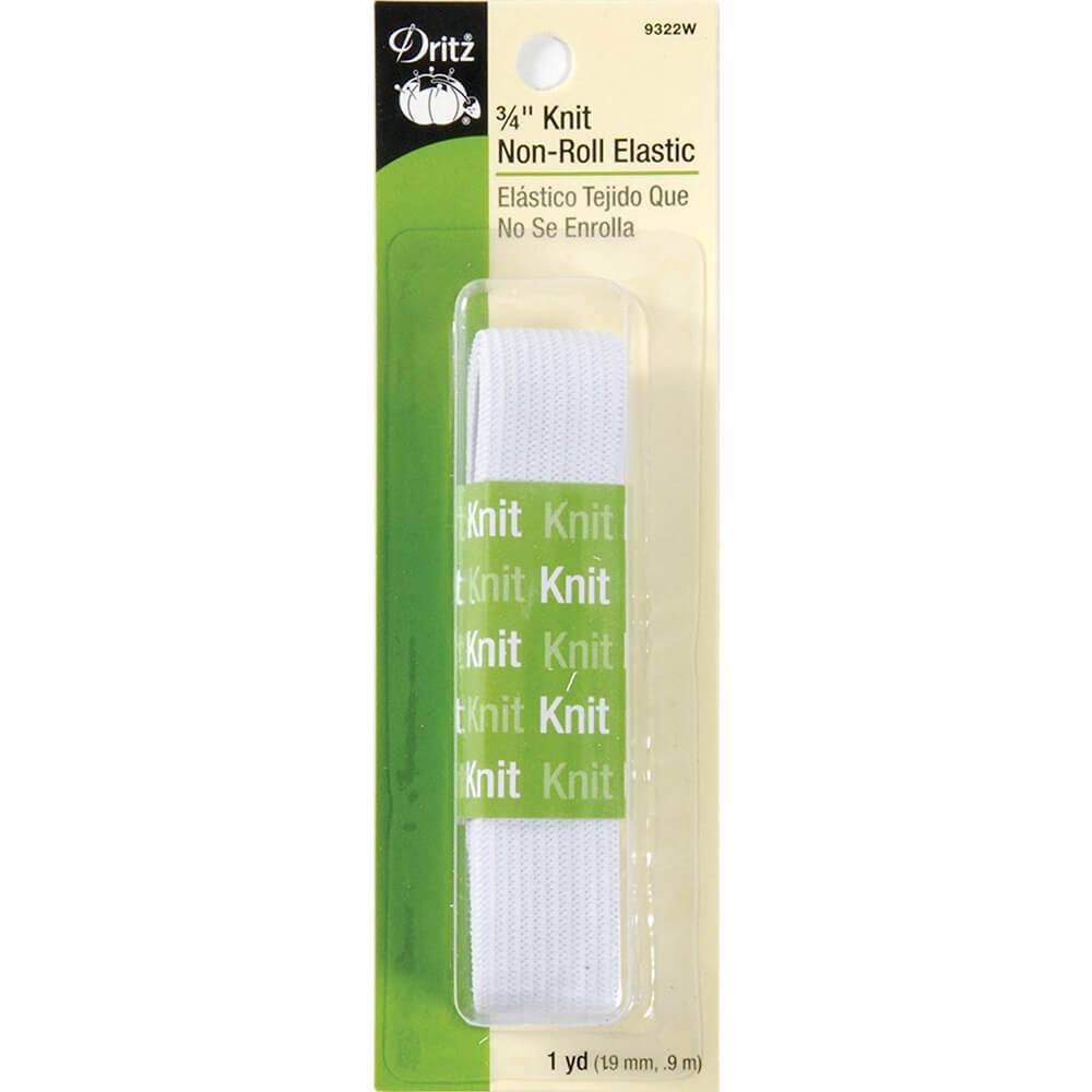 Dritz Knit Non-Roll Elastic 3/4 inch x 1 yard 