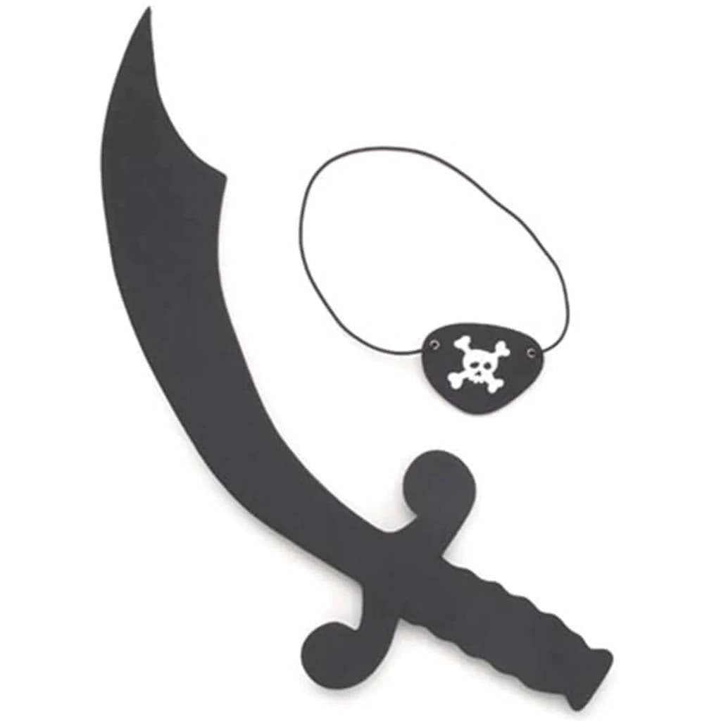 Foamies?® Dress Up Pirate Eye Patch and 20 inch Sword Black 