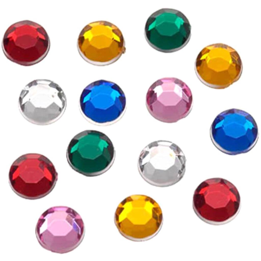 Acrylic Rhinestones 7mm Assorted Colors Round 