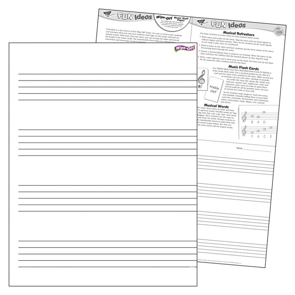 Music Staff Paper Wipe-Off 